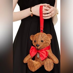 Kate Spade Wicker Teddy Bear Bag